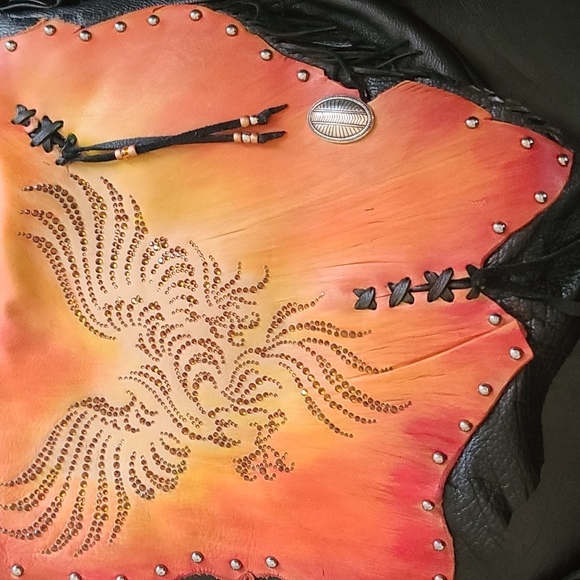 Stunning leather handmade fringe handbag 😍 - Picture 3 of 8